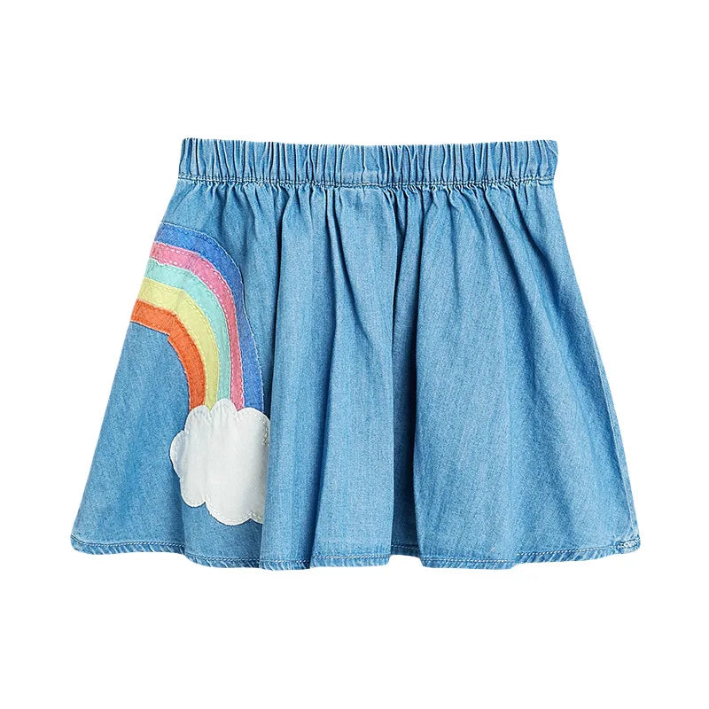 Lovely Unicorn Denim Skirt