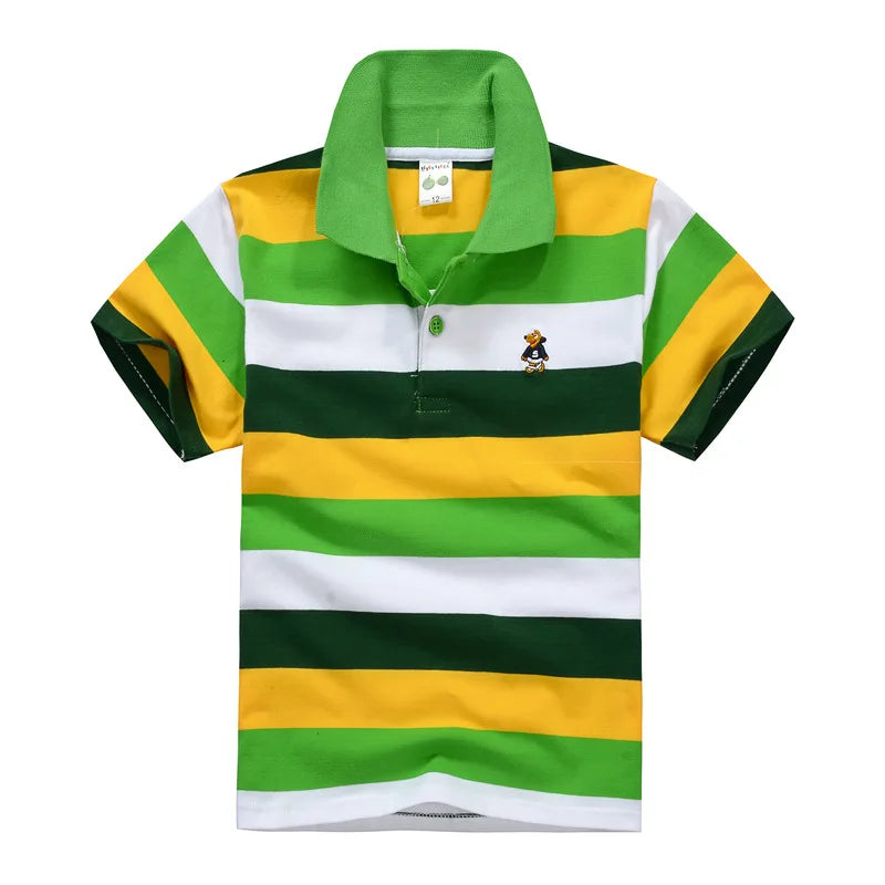 Stripes Short Sleeve Polo Shirt