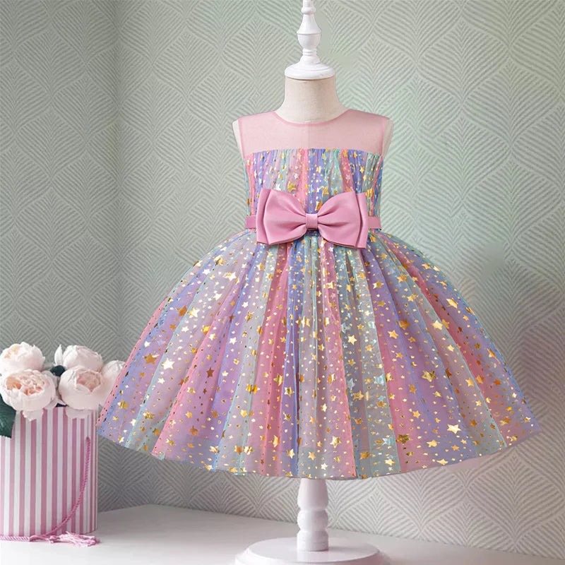 Rainbow Unicorn Princess Dress for Girls