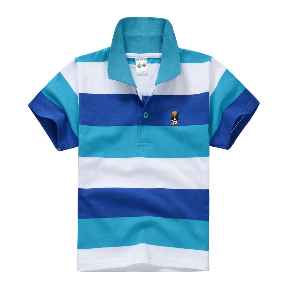 Stripes Short Sleeve Polo Shirt
