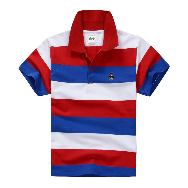 Stripes Short Sleeve Polo Shirt