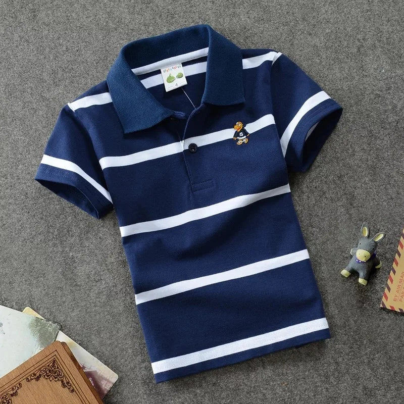 Stripes Short Sleeve Polo Shirt