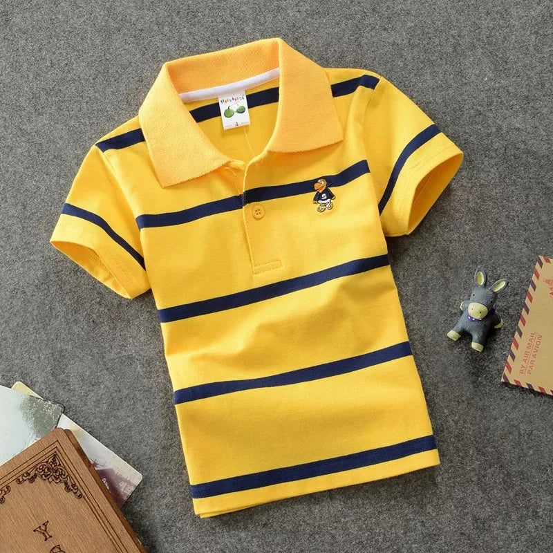 Stripes Short Sleeve Polo Shirt