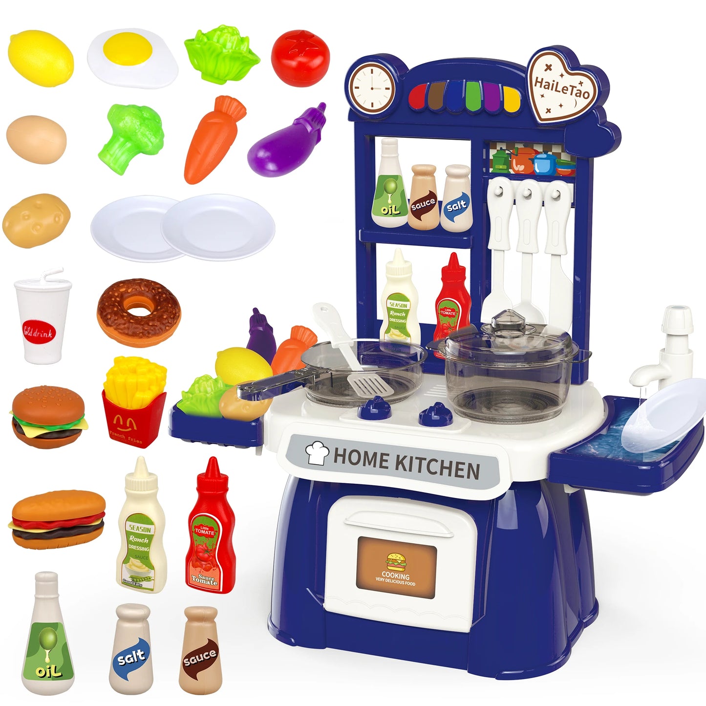 Pretend Cooking Food Play Dinnerware Set
