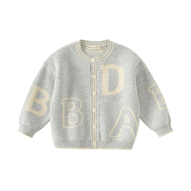 Autumn Baby Boy Letter Cardigan Sweater