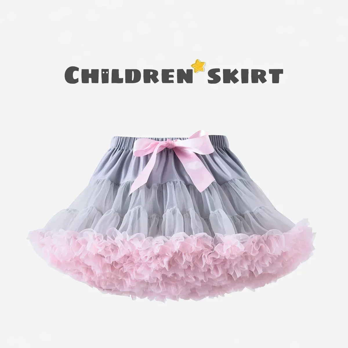 Solid Fluffy Tulle Tutu Skirt