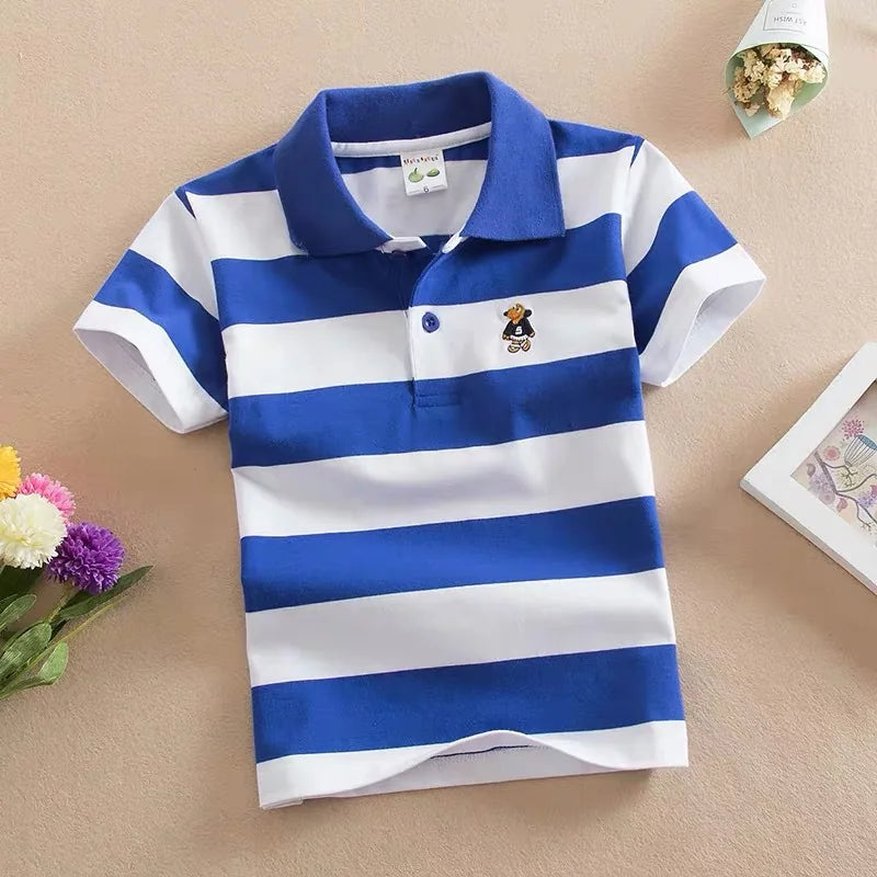 Stripes Short Sleeve Polo Shirt