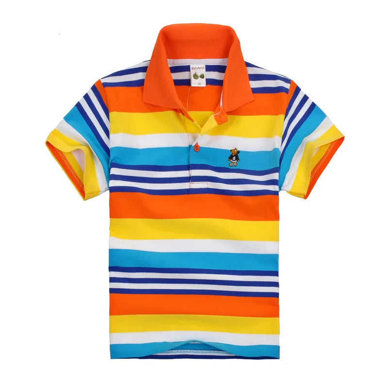 Stripes Short Sleeve Polo Shirt