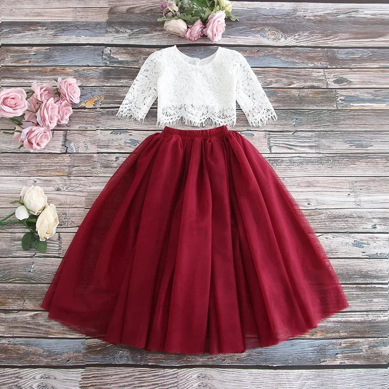 Solid Color Long Skirt