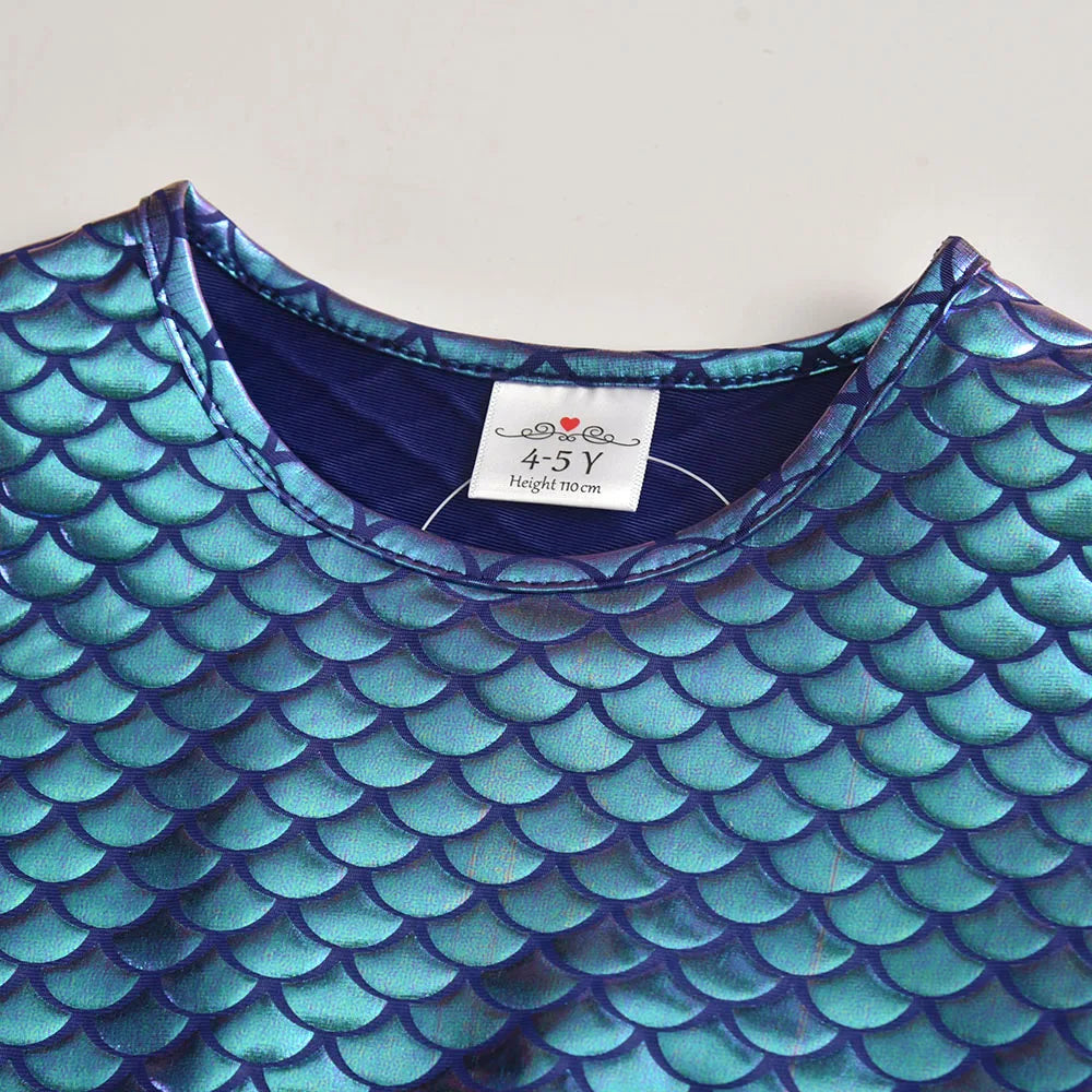 Mermaid Pattern Sleeveless Dress