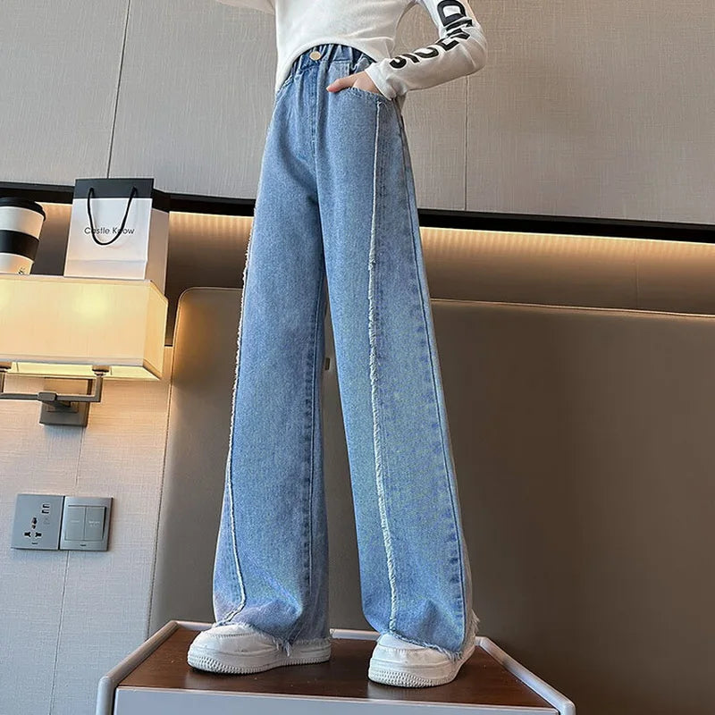 Vintage Wide Leg Jeans for Girls