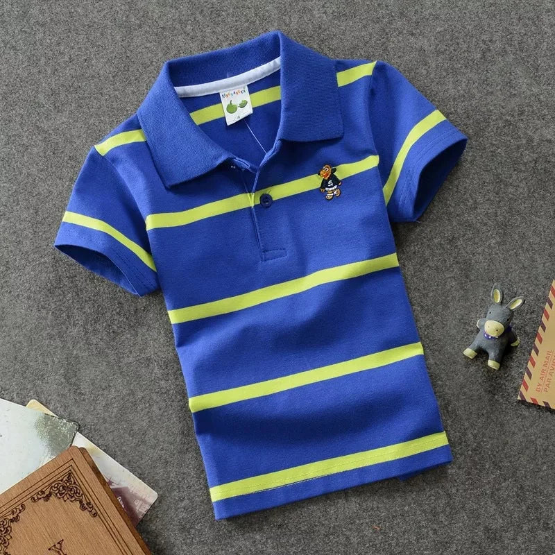 Stripes Short Sleeve Polo Shirt
