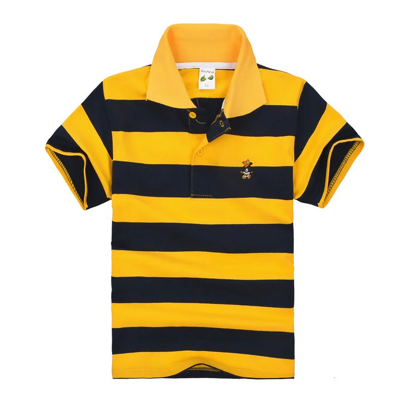 Stripes Short Sleeve Polo Shirt