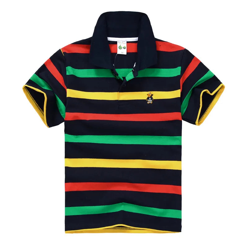 Stripes Short Sleeve Polo Shirt