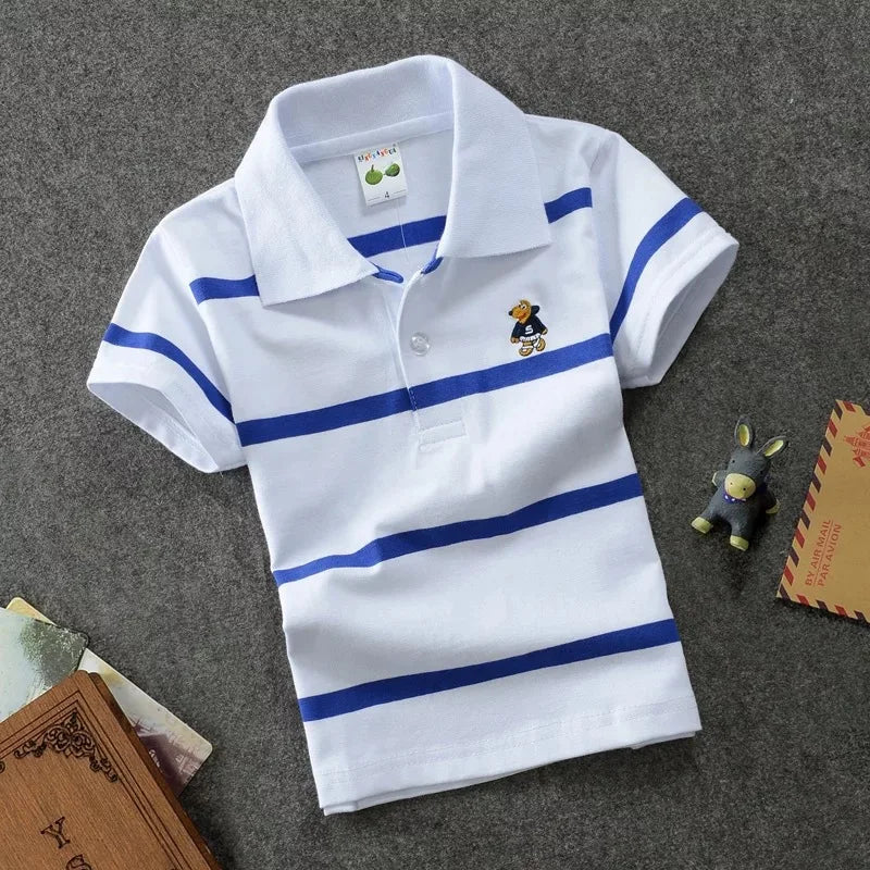Stripes Short Sleeve Polo Shirt