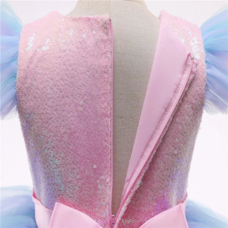 Rainbow Unicorn Princess Dress for Girls
