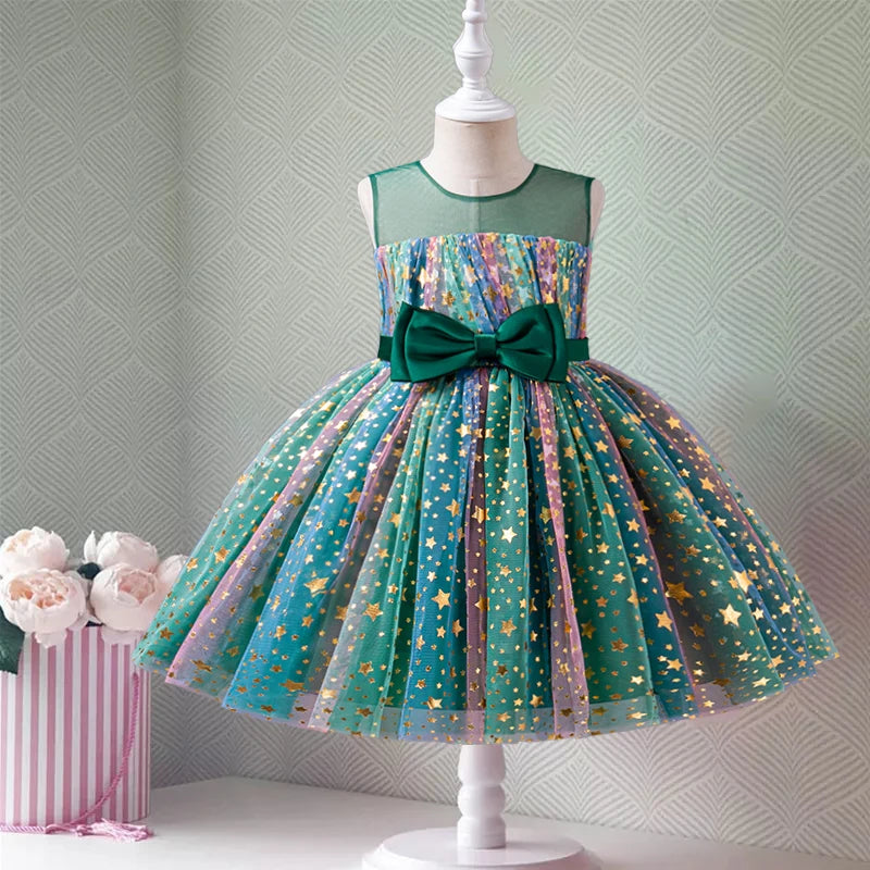 Rainbow Unicorn Princess Dress for Girls