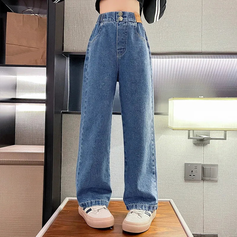 Vintage Wide Leg Jeans for Girls