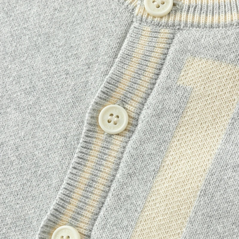 Autumn Baby Boy Letter Cardigan Sweater