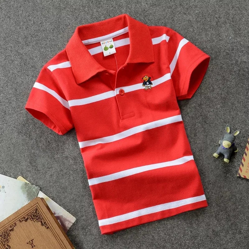 Stripes Short Sleeve Polo Shirt