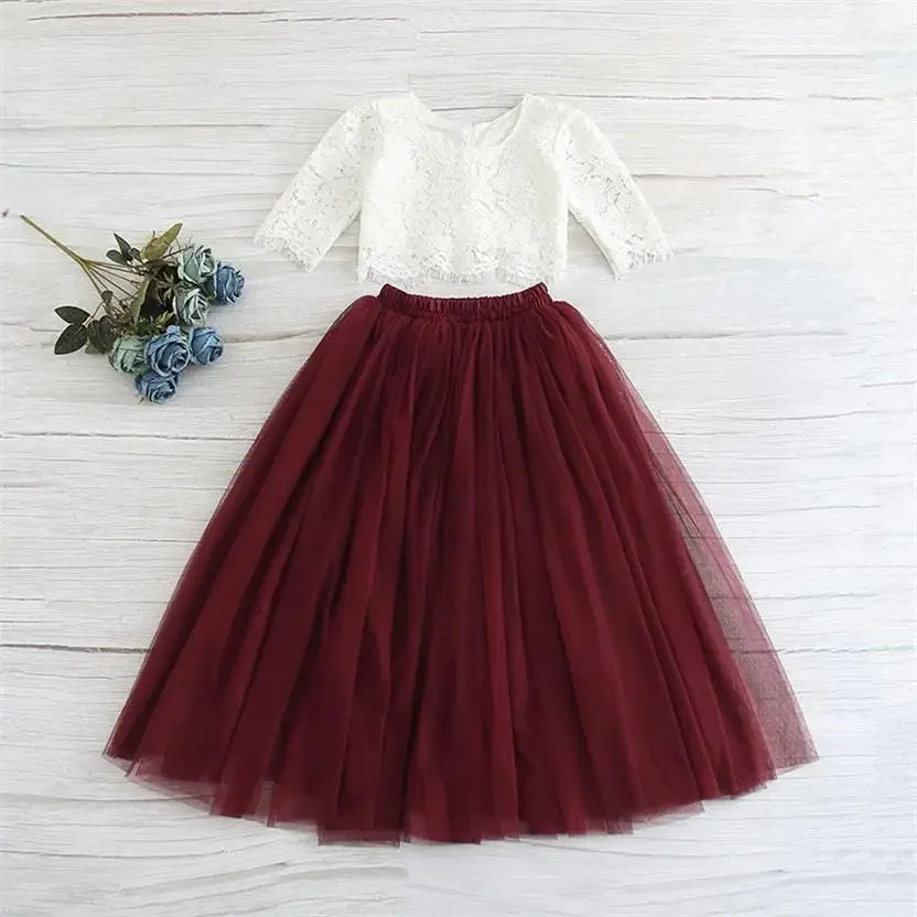 Solid Color Long Skirt