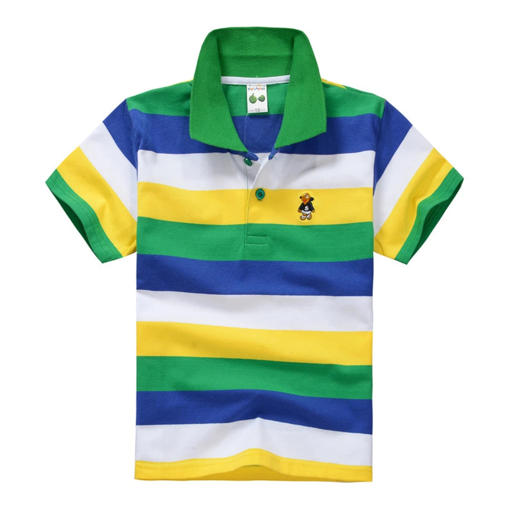 Stripes Short Sleeve Polo Shirt
