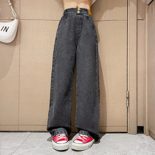 Vintage Wide Leg Jeans for Girls