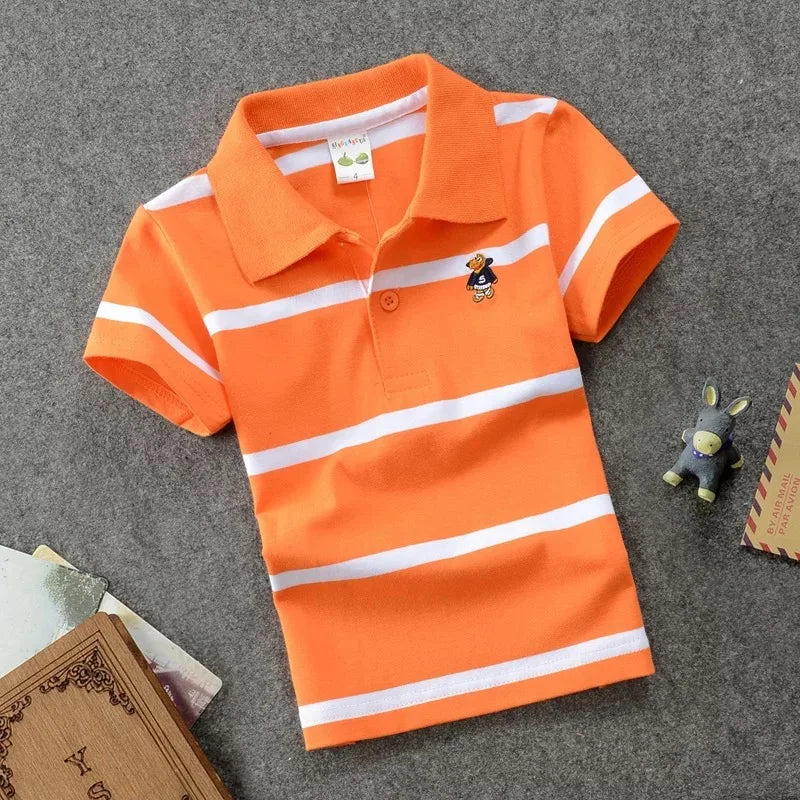 Stripes Short Sleeve Polo Shirt