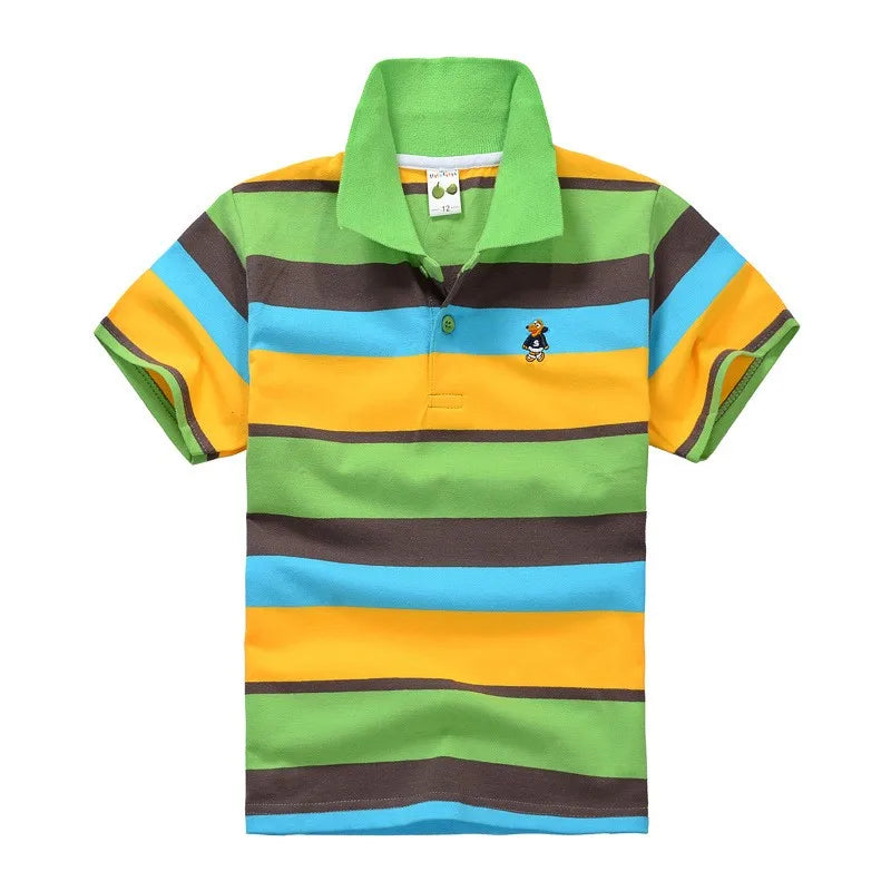 Stripes Short Sleeve Polo Shirt