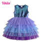 Mermaid Pattern Sleeveless Dress