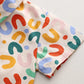 Summer Full Printe LettersShirt Set