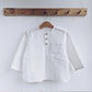 Long Sleeve Plain Linen T-Shirt