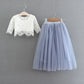 Solid Color Long Skirt