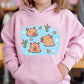 Adorable Capybara Bubble Tea Hoodie for Girls