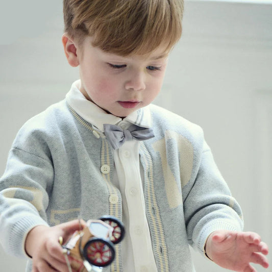 Autumn Baby Boy Letter Cardigan Sweater