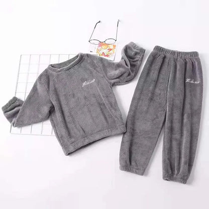 Ultra Soft Coral Velvet Kids Pajama Set