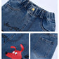 Blue Cartoon Wide Leg Jeans for Trendy Girls