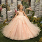 Party Long Tulle Dress with Butterfly Appliques