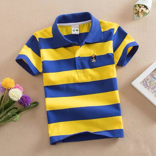 Stripes Short Sleeve Polo Shirt