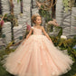 Party Long Tulle Dress with Butterfly Appliques