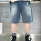 Ripped Denim Shorts