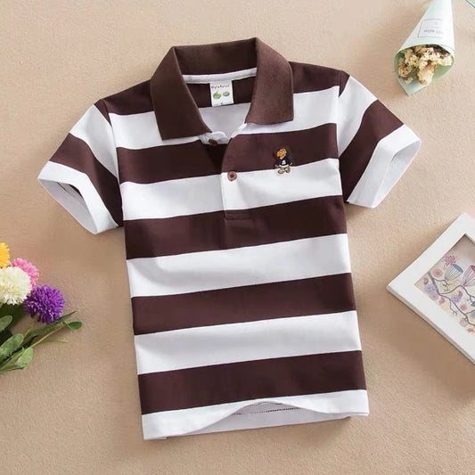 Stripes Short Sleeve Polo Shirt