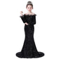 Floor Length Feather Sequin Dress