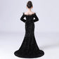 Floor Length Feather Sequin Dress